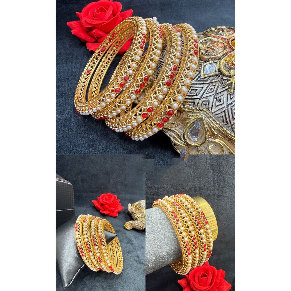 Pooja Bangles Graceful Pearl Bangles Set