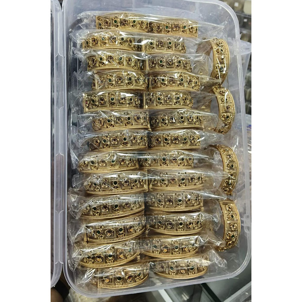 Pooja Bangles Graceful Pota Stone Bangles Set