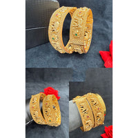 Pooja Bangles Graceful Pota Stone Openable Bangles Set
