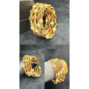 Pooja Bangles Graceful Austrian Stone And Meenakari Bangles Set