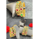 Pooja Bangles Graceful Austrian Stone And Meenakari Bangles Set