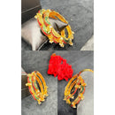 Pooja Bangles Graceful Pota Stone And Meenakari Bangles Set
