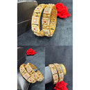 Pooja Bangles Graceful Pota Stone And Meenakari Bangles Set