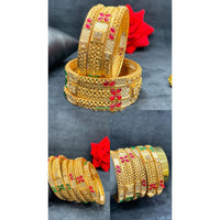 Pooja Bangles Graceful Pota Stone And Meenakari Bangles Set