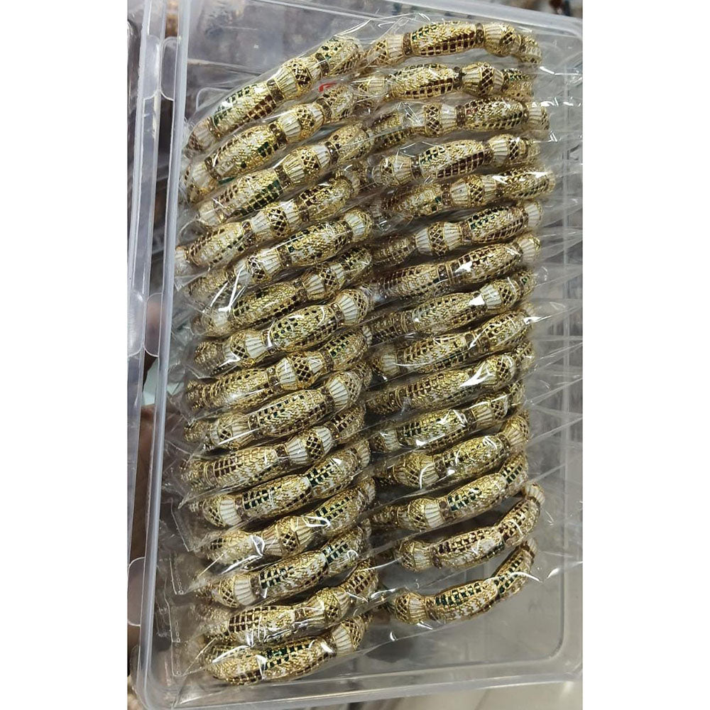 Pooja Bangles Premium Austrian Stone And Meenakari Designer Bangles Set