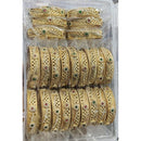 Pooja Bangles Premium Pota Stone And Pearl Designer Bangles Set