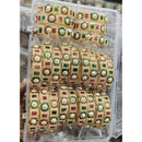Pooja Bangles Premium Pota Stone Pearl And Meenakari Designer Bangles Set