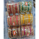 Pooja Bangles Royal Multi-Shade Austrian Stone Bridal Bangles Set