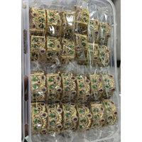 Pooja Bangles Premium Pota Stone And Meenakari Party Wear Bangles Set