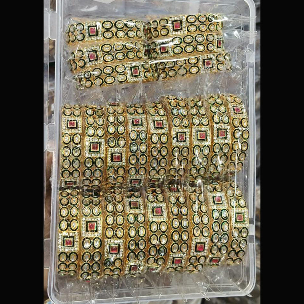 Pooja Bangles Austrian Stone And Meenakari Designer Bangles Set