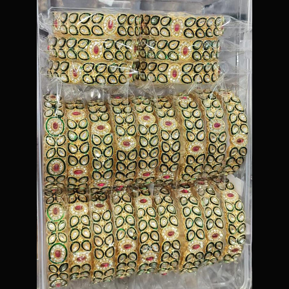 Pooja Bangles Austrian Stone And Meenakari Designer Bangles Set