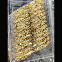 Pooja Bangles Pota Stone And Meenakari Pearl Designer Bangles Set