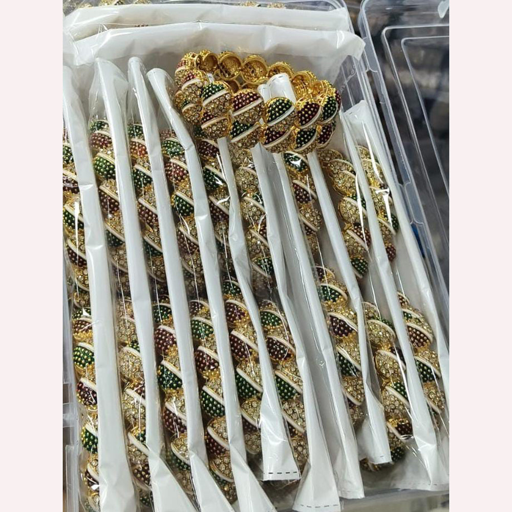 Pooja Bangles Austrian Stone And Meenakari Designer Bangles Set