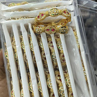 Pooja Bangles Austrian Stone And Meenakari Designer Bangles Set