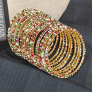 Pooja Bangles Graceful Pearl Embellished Bangles Set