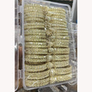 Pooja Bangles Austrian Stone Graceful Pearl Embellished Bangles Set
