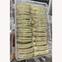 Pooja Bangles Austrian Stone Graceful Pearl Embellished Bangles Set