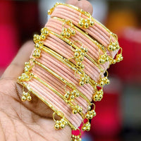 Pooja Bangles Premium Velvet Ghungroo Designer Bangles Set