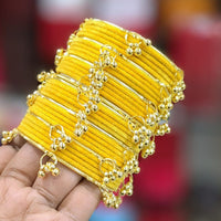 Pooja Bangles Premium Velvet Ghungroo Designer Bangles Set
