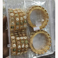 Pooja Bangles Austrian Stone And Meenakari Embellished Bangles Set