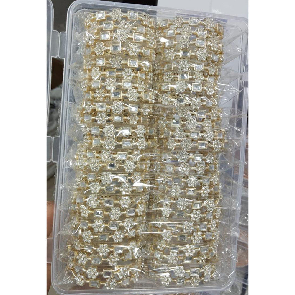 Pooja Bangles Premium Austrian Stone Designer Bangles Set ( 1 Piece Only)