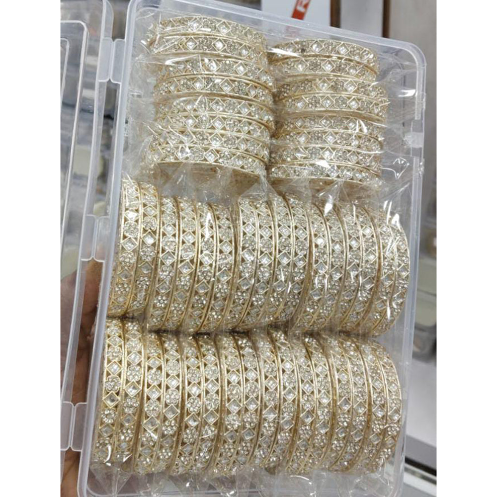 Pooja Bangles Premium Austrian Stone Designer Bangles Set ( 1 Piece Only)