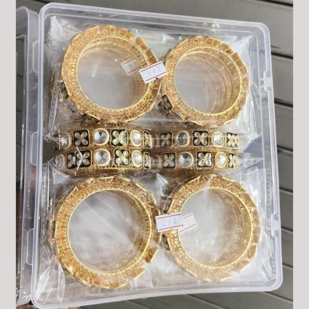 Pooja Bangles Designer Kundan Stone And Meenakari Bangles Set  (1 Piece Only)