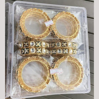 Pooja Bangles Designer Kundan Stone And Meenakari Bangles Set  (1 Piece Only)