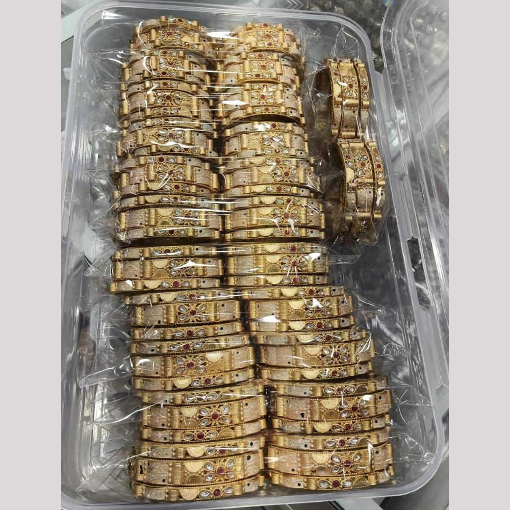 Pooja Bangles Designer Kundan Stone And Meenakari Bangles Set  (1 Piece Only)