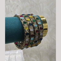Pooja Bangles Pota Stone And Austrian Stone Glamorous Bangles Set