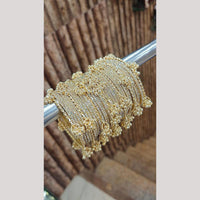 Pooja Bangles Glamorous Austrian Stone And Pearl Kashmiri Bangles Set 