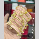 Pooja Bangles Designer Velvet And Pearl Kashmiri Bangles Set