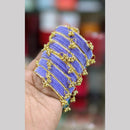 Pooja Bangles Designer Velvet And Pearl Kashmiri Bangles Set