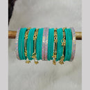 Pooja Bangles Designer Velvet And Pearl Kashmiri Bangles Set