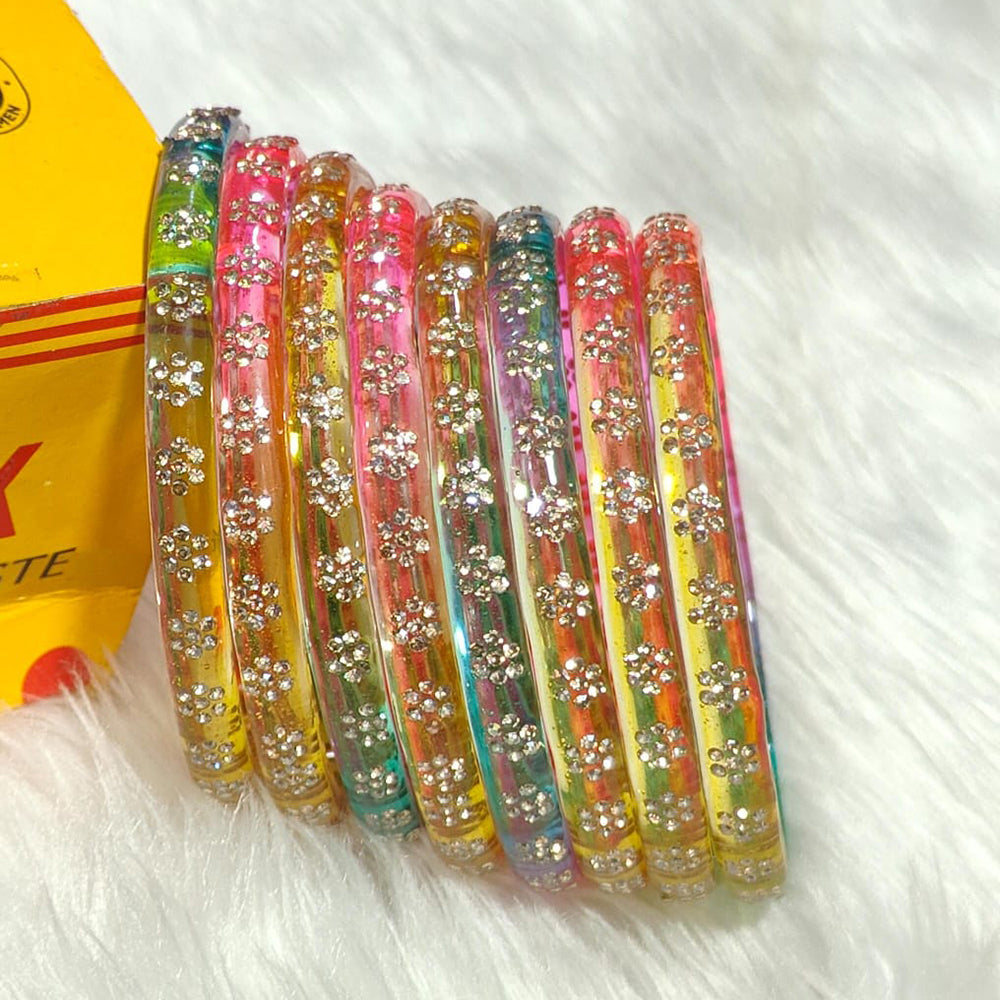 Pooja Bangles Glamorous Austrian Stone Glass Bangles Set