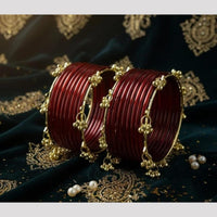 Pooja Bangles Classic Kashmiri Ghungroo Glass Bangles Set