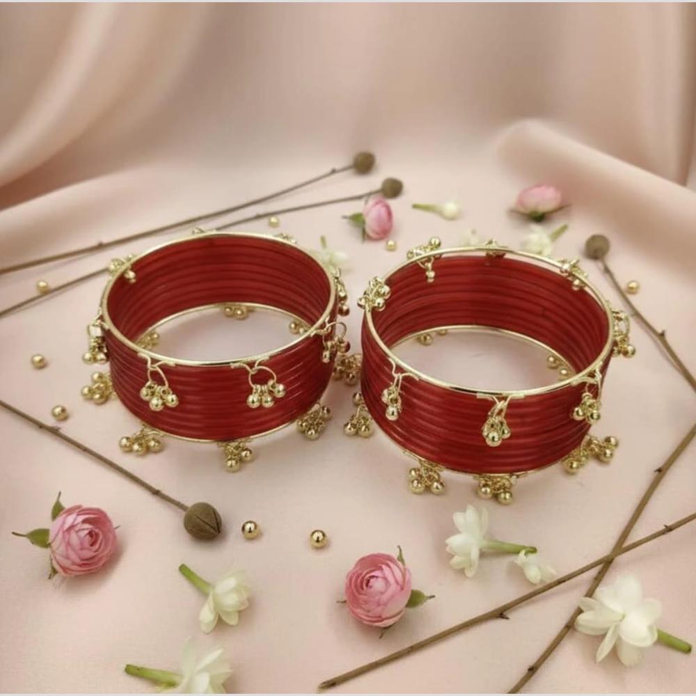 Pooja Bangles Classic Kashmiri Ghungroo Glass Bangles Set