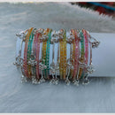 Pooja Bangles Classic Kashmiri Ghungroo Raindrop Glass Bangles Set 