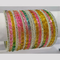 Pooja Bangles Stylish Raindrop Glass Bangles Set