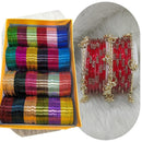 Pooja Bangles Stylish Austrian Stone Mix Color Bangles Set