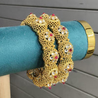 Pooja Bangles Glamorous Pota Stone Bangles Set