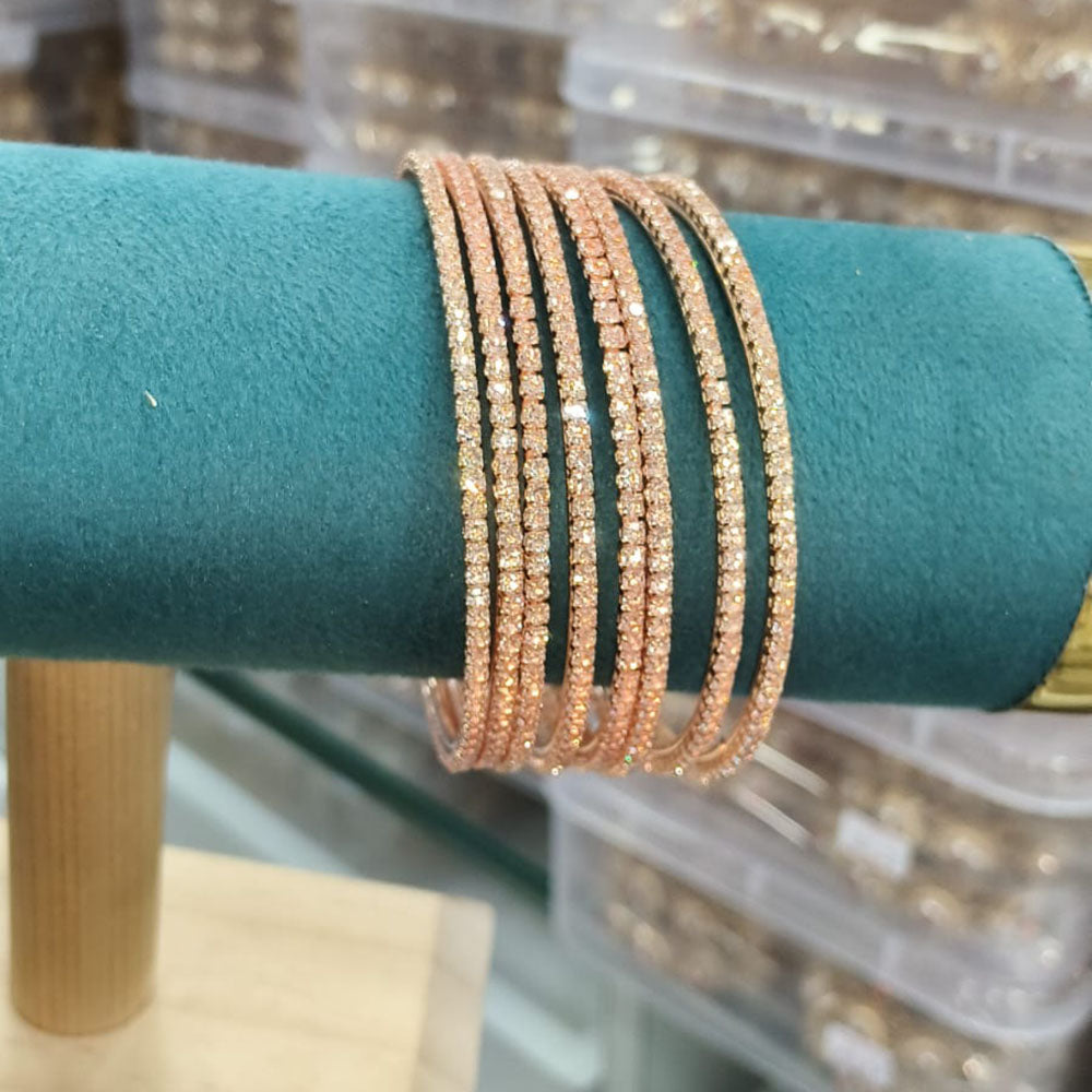 Pooja Bangles Elegant Austrian Stone Bangles Set