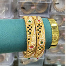 Pooja Bangles Heritage Meenakari Pota Stone And Pearl Bangles Set