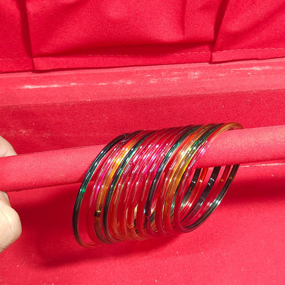 Pooja Bangles Glossy Transparent Jelly Bangles Set