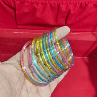 Pooja Bangles Glossy Transparent Jelly Bangles Set