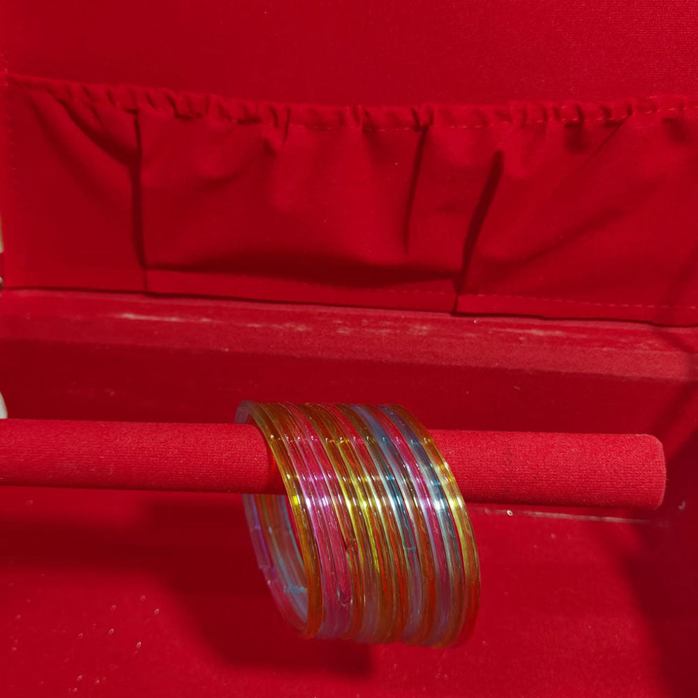 Pooja Bangles Glossy Transparent Jelly Bangles Set