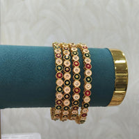 Pooja Bangles Traditional Austrian Stone Meenakari Bangles Set
