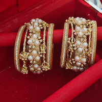 Pooja Bangles Classic Austrian Stone Kashmiri Ghungroo Bangles Set