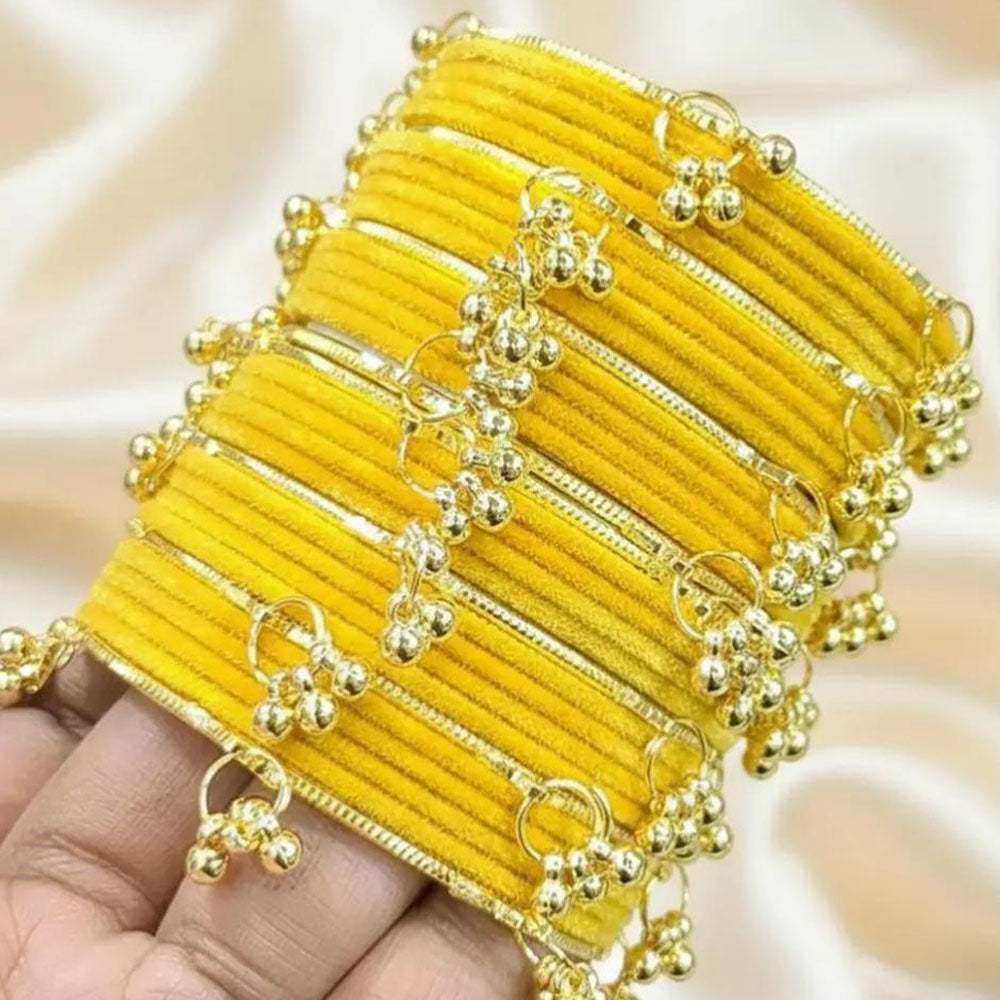 Pooja Bangles Classic Kashmiri Ghungroo Velvet Bangles Set