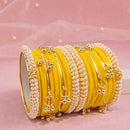 Pooja Bangles Classic Kashmiri Ghungroo And Pearl Velvet Bangles Set